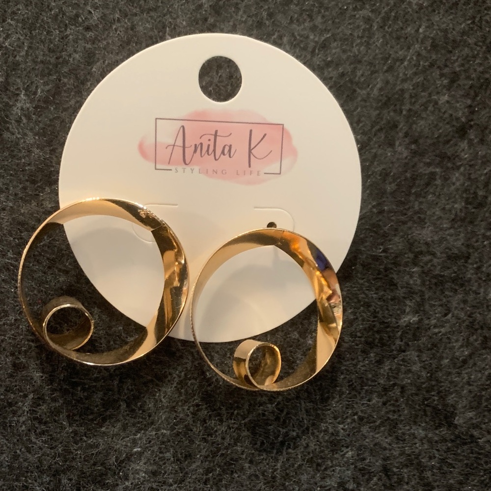 Anita K Styling Life Gold Twisted Hoop Earrings